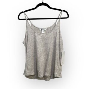 Athleta Signature Rib Thin Strap Tank Top Heather Gray – Size XL – NWT